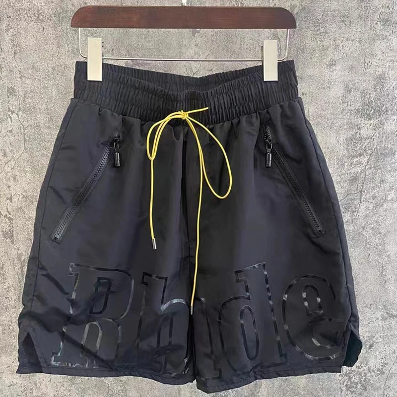 

All-Match Rhude Shorts High Quality Elastic Waist Comfort Short Pants Inner Breathable Mesh Cloth Casual Trousers Men Women