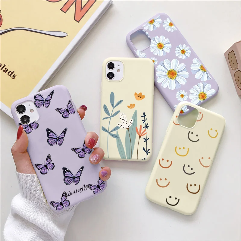 

Cute Butterfly Cover For Huawei P40 Lite E P30 P20 Pro P Smart 2021 Y6 Y7 2019 Honor 9X 8A 8X 10i 20i Mate 10 20 Lite TPU Case