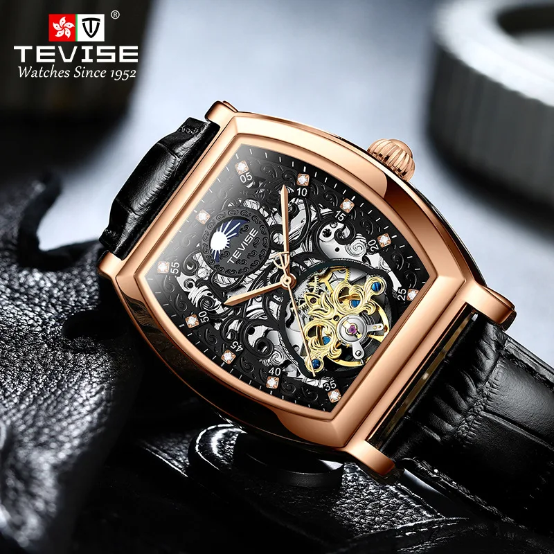 Men's business leisure men's watch hollow belt full automatic mechanical watch