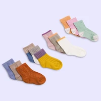 3 pairslot 0 3t baby boy socks spring autumn combed cotton double needle socks for newborns toddler girl socks babies stuff