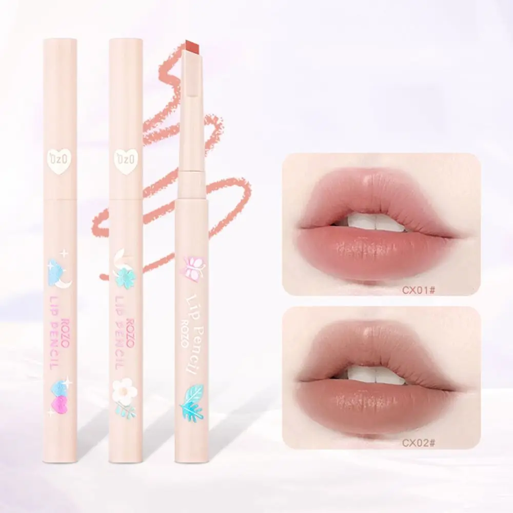 

Waterproof Matte Lip Liner Cosmetics Non-stick Cup Long Lasting Lipstick Pen 3 Colors Lip Gloss Nude Pink Lip Tint Women