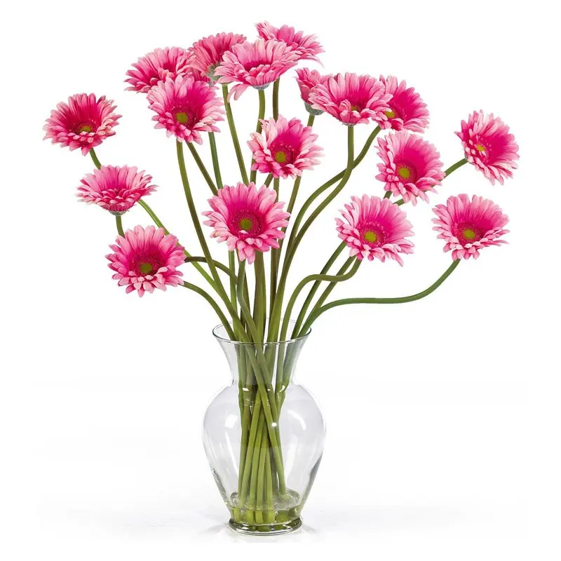 

Gerbera Daisy Liquid Illusion Silk Flower Arrangement, Pink Decroate Home