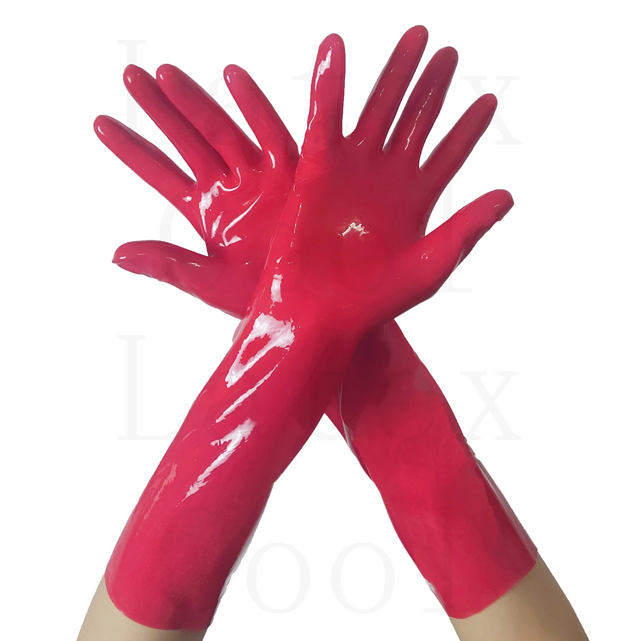 

100% латексные перчатки с пятью пальцами, Красные 100% резиновые перчатки, размер s-xl, 0,4 мм, специальная цена, ручная настройка
