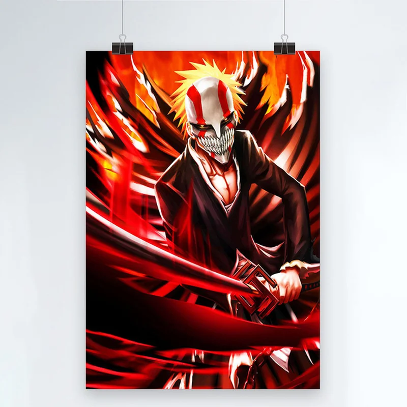 Аниме плакаты отбеливателя Kurosaki Ichigo японский Классический настенный плакат