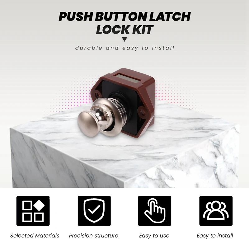 Кнопочный замок с защелкой бытовая кнопка для дверей мебели