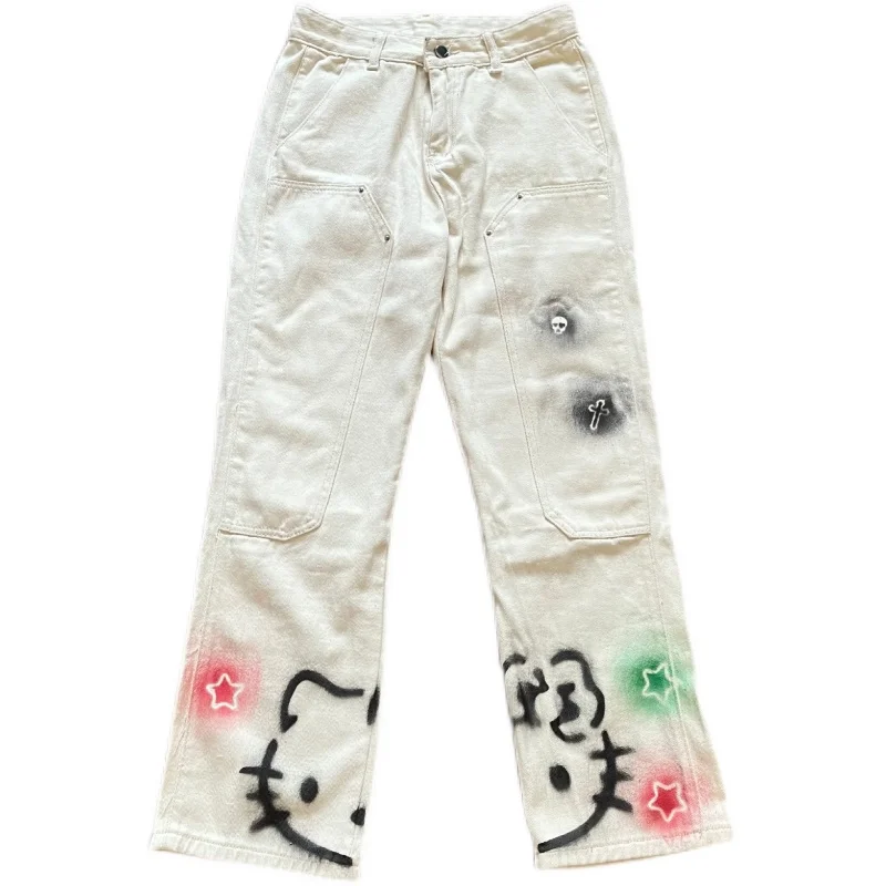 Новинка универсальные повседневные уличные модные брюки Sanrios в стиле Hellokitty Y2K