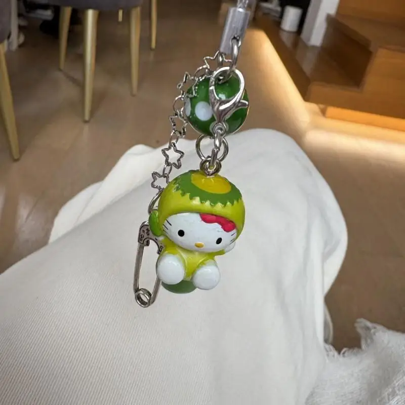 Kawaii Sanrio Hello Kitty цепочка для мобильного телефона мультяшная периферия Ccd камера