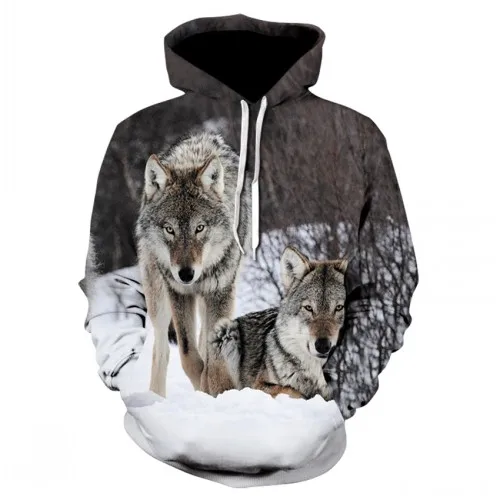 

Personality Hoodie Wolf 3D Men's Women's Hoodie Hot Sale Brand Designer Autumn Winter High Quality Kids Sweatshirt