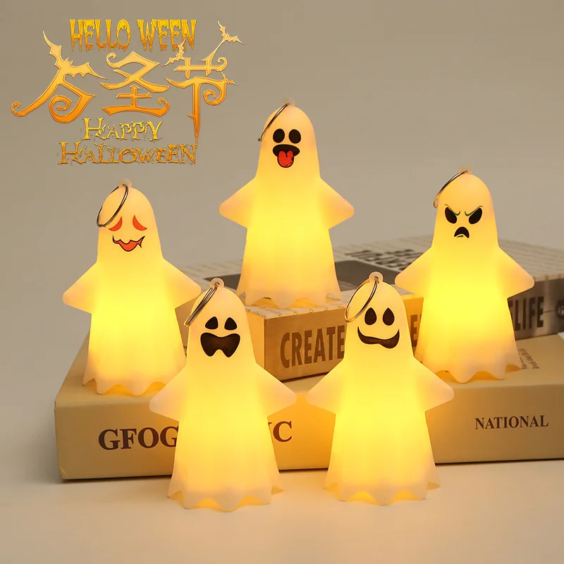 

Spooky Halloween Ghost Decoration: Portable Ghost Night Light for Party Fun