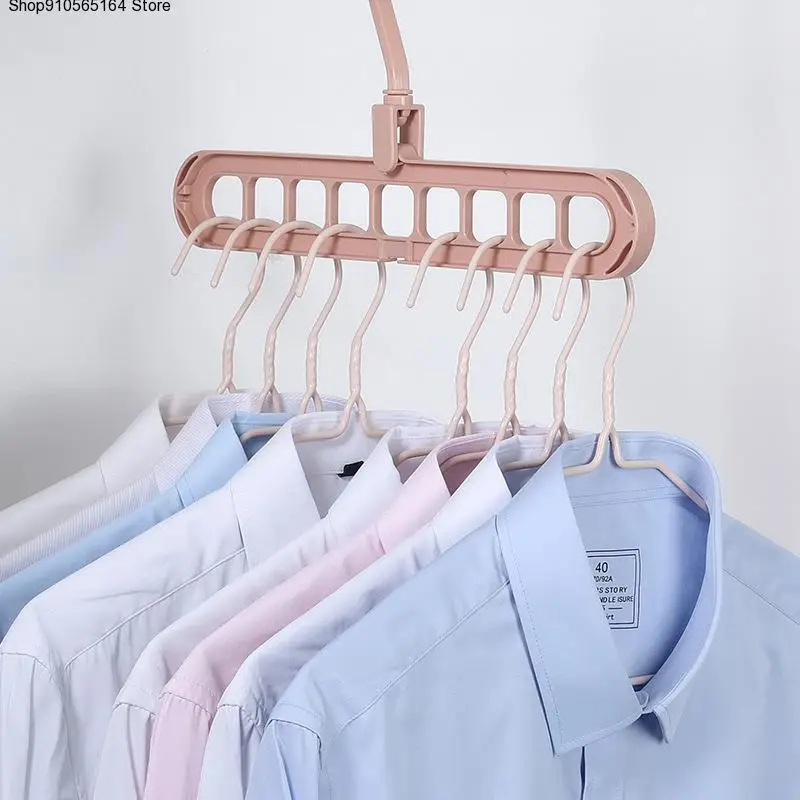 

Multi-port Support Circle Clothes Hanger Clothes Drying Racks Multifunction Plastic Scarf Clothes Hanger Hangers Storage Rack