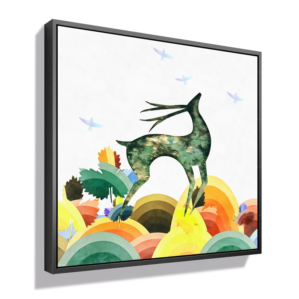 

Forbeauty painting colorful deer for home decor