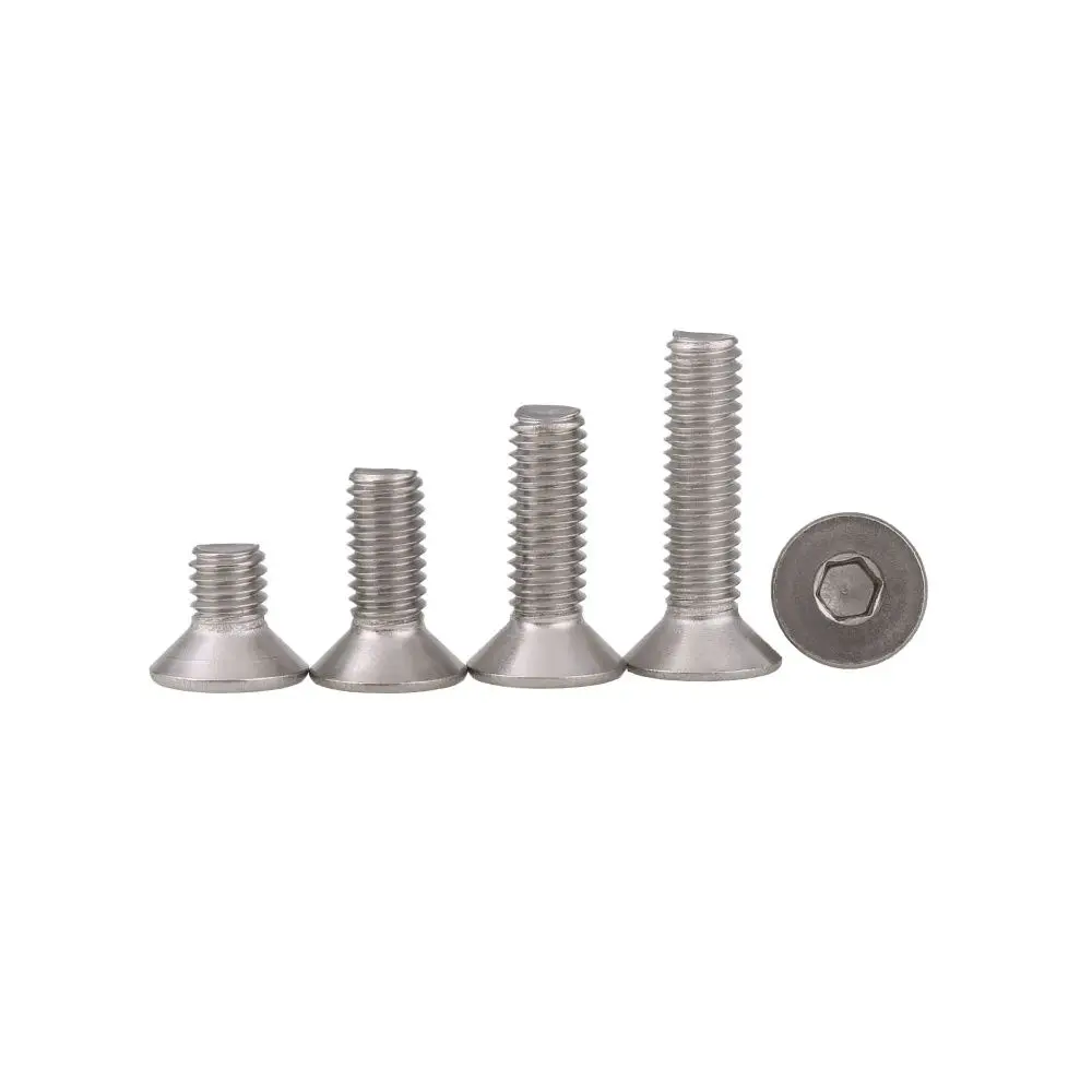 

2pcs M8 M10 A2 304 stainless steel hexagon socket flat head countersunk head screws hexagon socket bolts