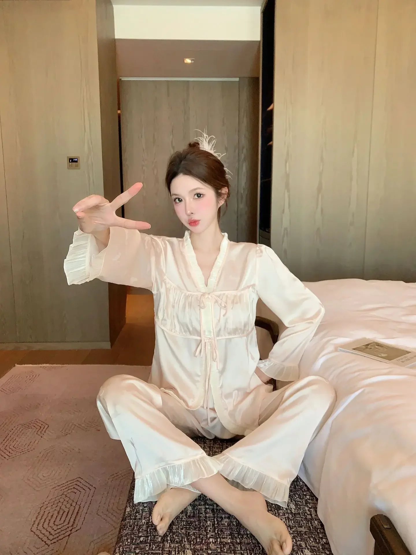 Комплекты из двух предметов пижамы Seding новая одежда для сна в китайском стиле