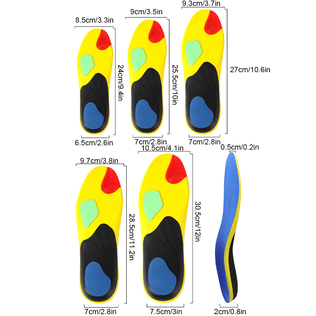2 упаковки/партия дышащие ортопедические стельки для обуви