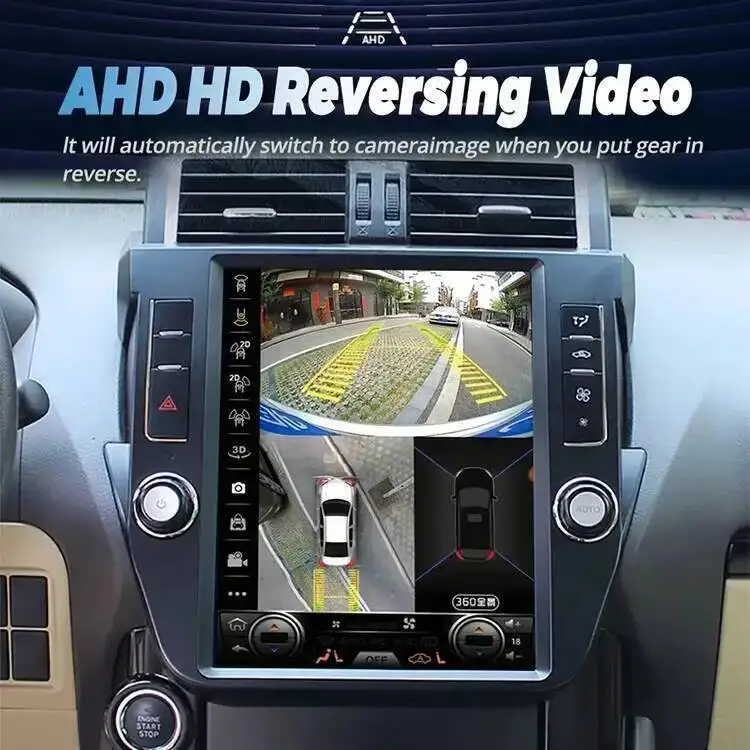 Вертикальный экран Android 15, для Toyota Land Cruiser Prado LC150 2014-2017, Navi 12,1 дюйма, стерео Carplay, автомобильный мультимедийный видеоплеер (art.: 3920d0d29ff27) - 3920d0d29ff27