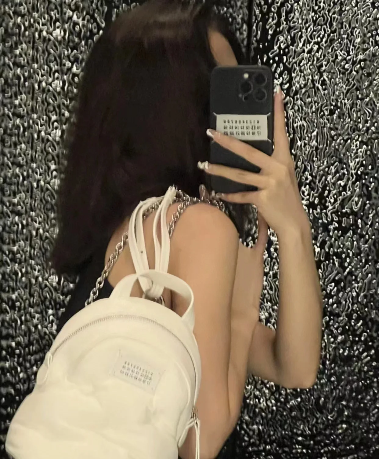 Luxury Margiela Backpack Women's 23FW New MM6 Sheepskin Leather Chain Shoulder Crossbody Cloud Bag Versatile Casual  Advanced