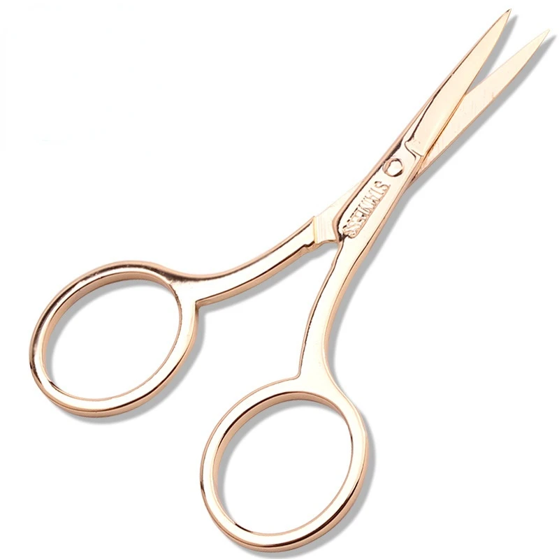 

Women Gold Scissors Eyebrow Cutter Hair Remover Stainless steel Makeup Tools Beauty Tool Eyebrow Scissors New Fashion
