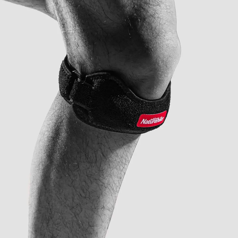 Naturehike Kneecap Band Adjustable Silica Gel Knee Tendon Strap Protector Pressurized Elastic Running Sports Gym Support - Наколенник Naturehike с регулируемым капюшоном, защита коленного сухожилия с силиконовым ремнем, эластичная поддержка при беге, спор