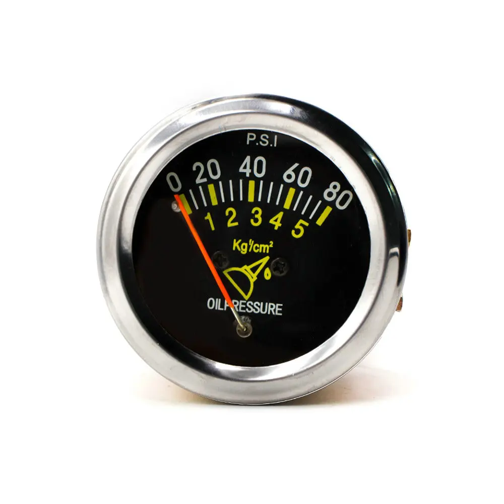 Купи 2" 52mm Universal Mechanical Auto Car Oil Press Pressure Gauge Meter 0-80 PSI Mechanical Oil Gauge Black Electronic Oil Gauge за 475 рублей в магазине AliExpress