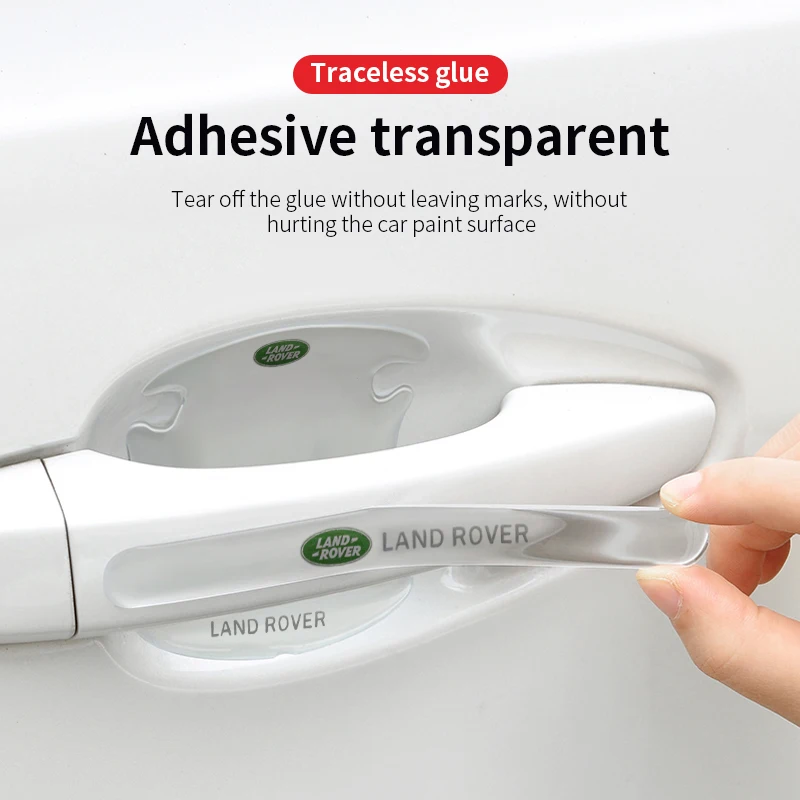 

4PC Car Door Bowl Handle Scratches Protective Transparent Sticker for Land Rover Range Rover Discovery Sport Freelander 2 Evoque