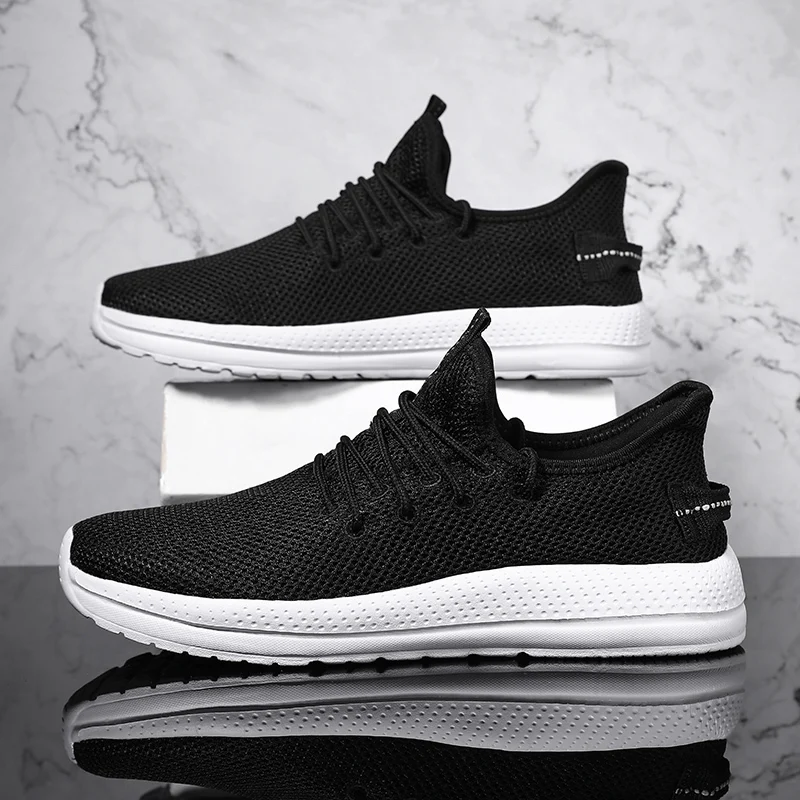 SALUDAS Men Fashion Shoes Breathable Outdoor Sneakers for Male Casual Sport Running Tennis Shoe LightWeight Comfortable Footwear