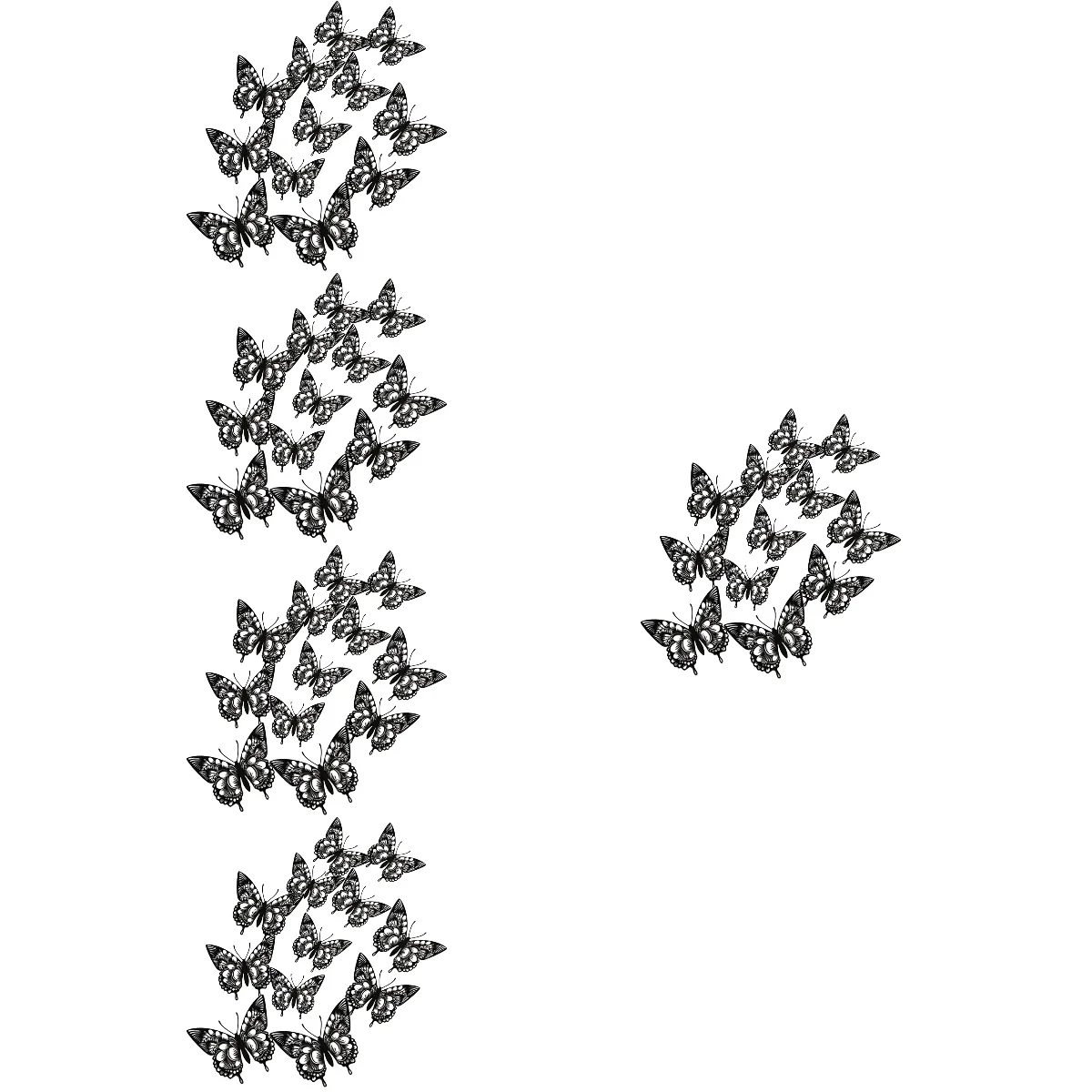 

120 Butterflies Stickers 3D Butterflies Sticker Butterflies Decal Butterflies Wall Decor 3D Butterflies Decal