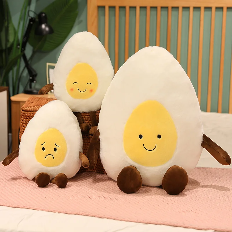 

Boiled Egg Plush Toy Egg Doll Cute Cartoon Boiled Egg Expression Bag Doll To Send A Friend Birthday Gift Drop Shipping