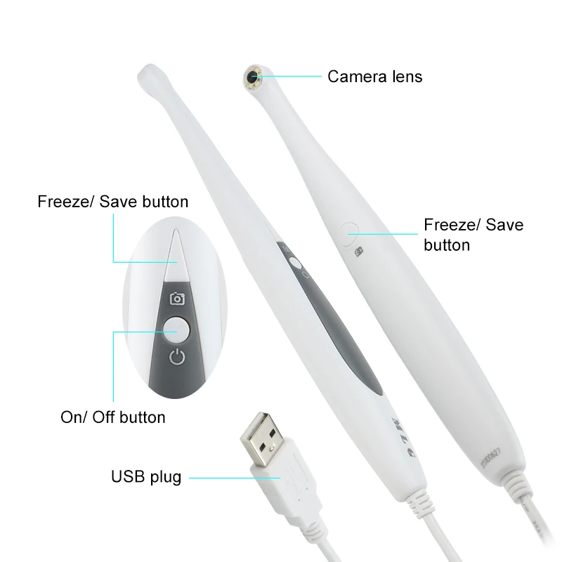 Магнитная USB-камера VVDental для внутриротового осмотра с объективом 14 CMOS, 6 белыми светодиодами, 13,0 мегапикселями, цифровой стоматологический эндоскоп (art.: 3920da3d032b9) - 3920da3d032b9