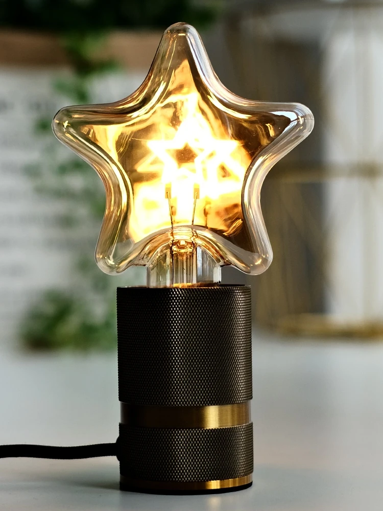 

Nordic Ambience Light Small Night Lamp Bedroom Bedside Lamp Table Lamp Retro Bar Table Lamp