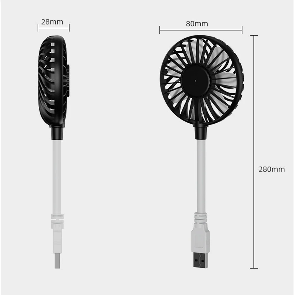 Мини-вентилятор USB гибкий портативный охлаждающий ручной вентилятор для
