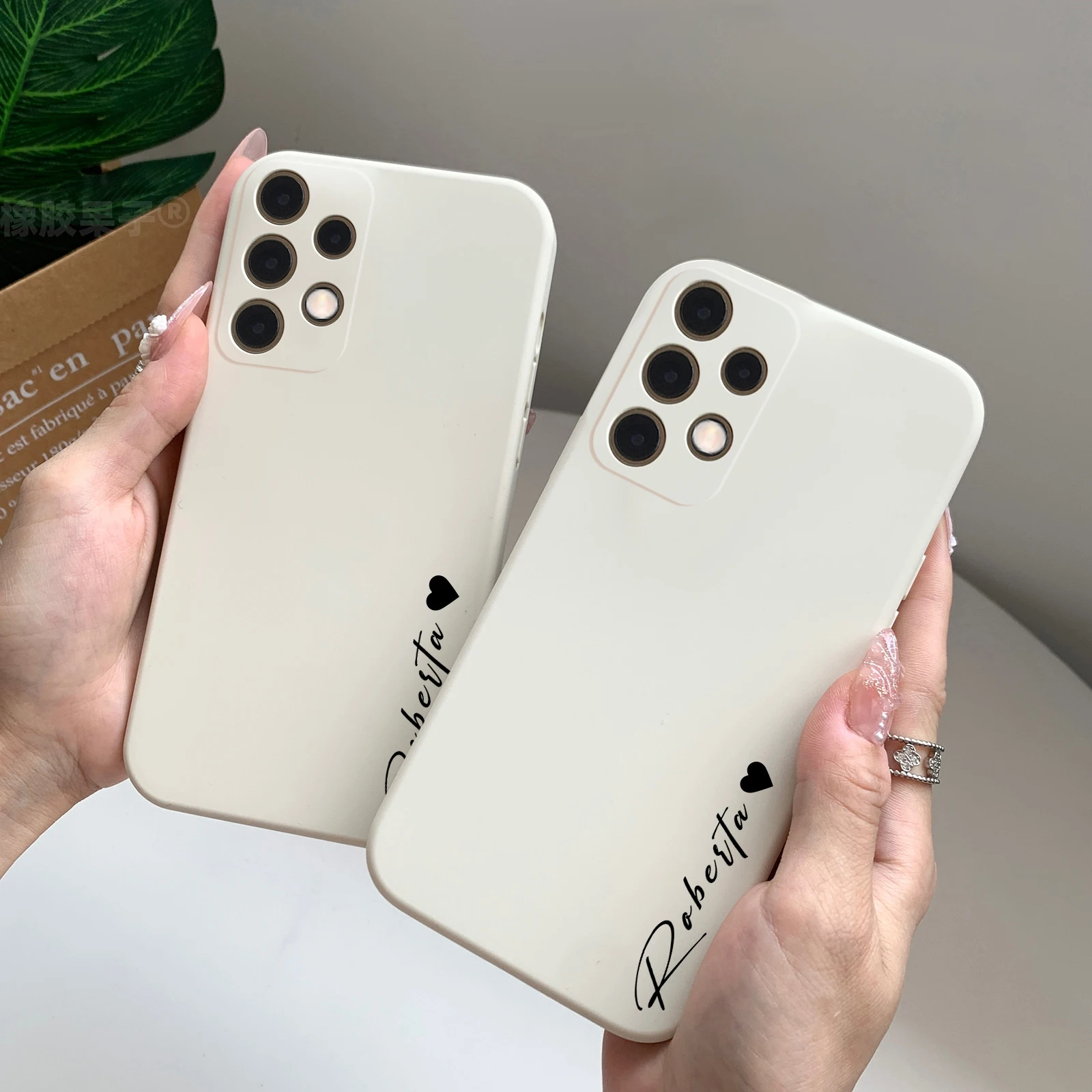 A53 A52 A32 5G 4G Case Personalised Name Customized Luxury Soft Liquid Silicone Cover For Samsung Galaxy A53 A52S A32 4G 5G