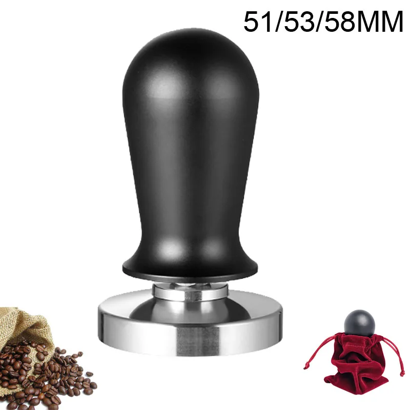 

51mm/53mm/58mm Calibrated Pressure Tamper Coffee And Espresso Elastic Powder Compactor Stainless Steel Coffee Powder Hammer