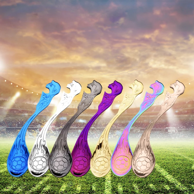 

Многофункциональный инструмент в форме футбольного мяча, ложка из нержавеющей стали креативного дизайна с открывалкой для бутылок, практи...