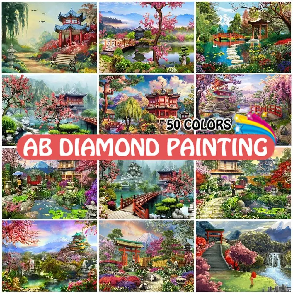 

Алмазная живопись AB, набор для домашнего творчества 5D, хобби, вышивка, новогодняя мозаика, творчество, подарок, озеро, ландшафт, домашний дек...