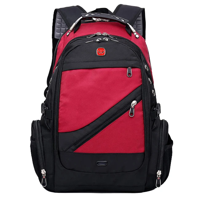 

Business Men's Backpack Urban SchoolSwiss Backpack 8810 USB 35 L. With A Rain Cover Army Watch As A Gift