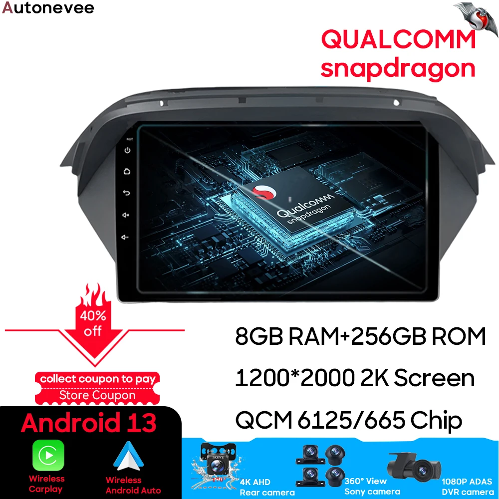 

For Honda Acura MDX 2007-2013 Qualcomm Snapdragon Android 13 GPS Navigation Car Radio Player Car Multimedia Player Carplay Wifi