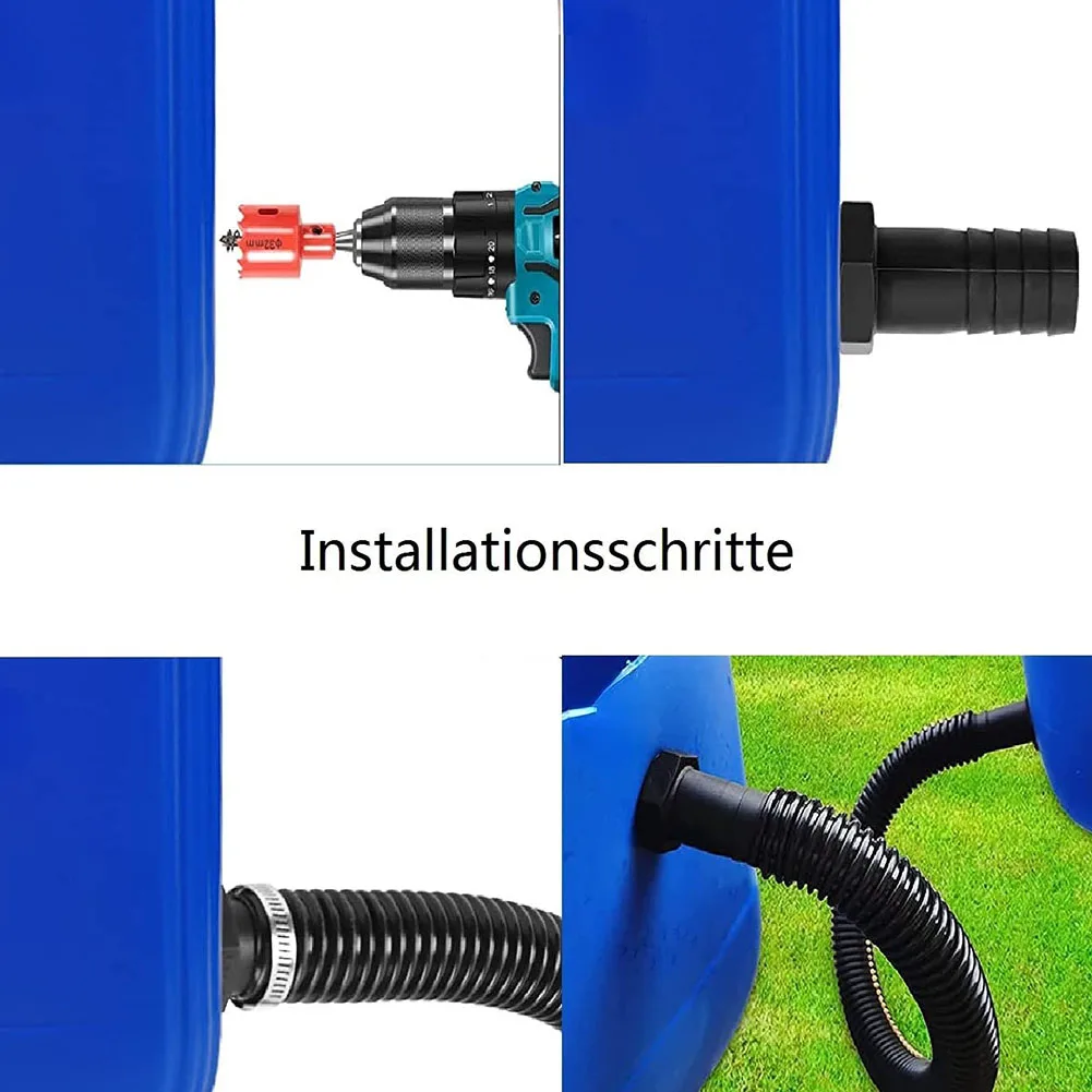 

25mm Water Butt Connector Pipe Link Fittings Kit Save & Store Rainwater Garden Watering Equipment For Home Garden
