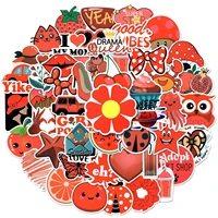 50 non repeating small fresh vsco new red stickers girls learning ins wind hand account creative stickers wholesale