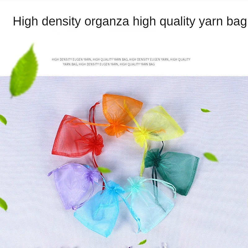 50 шт./лот белая органза Φ 7x9 см фотосумки рождественские/свадебные сувениры и