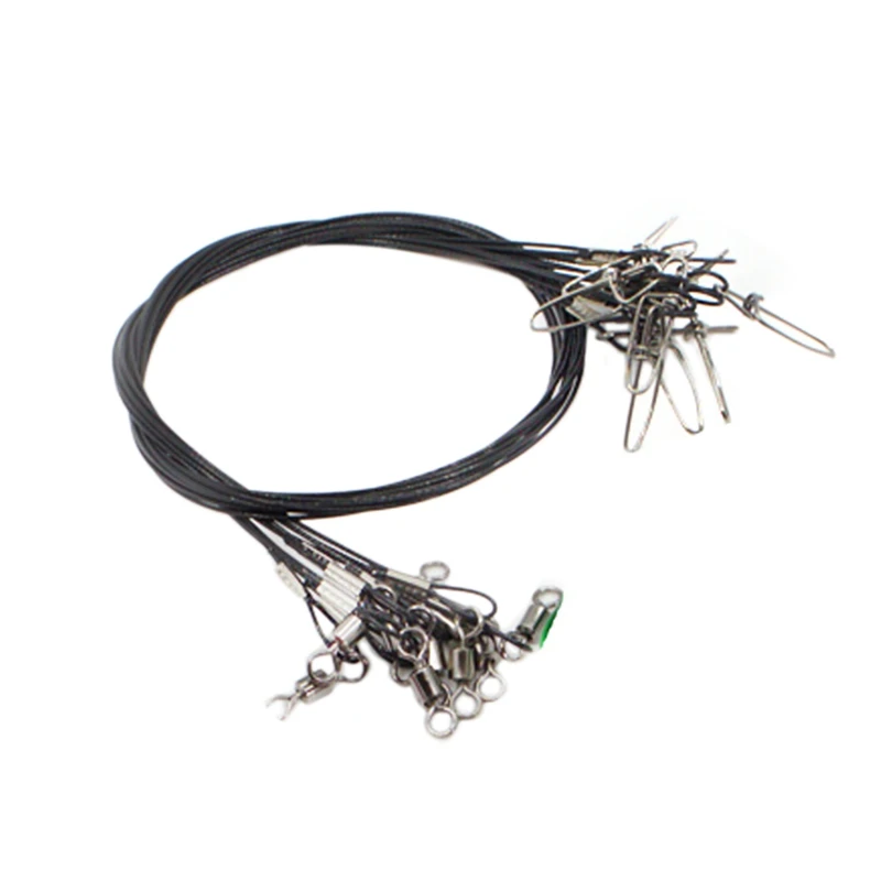 

20 шт., рыболовные поводки со стальными Вертлюгами