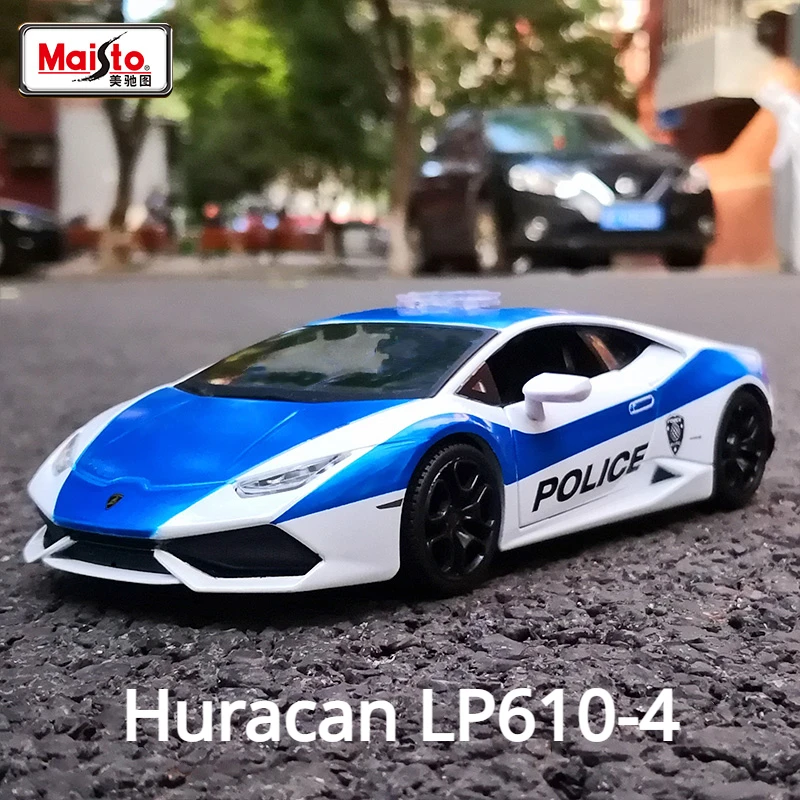 

Maisto 1:24 Lamborghini Huracan LP610-4 Alloy Police Car Model Diecast Metal Toy Racing Car Model Simulation Childrens Toys Gift