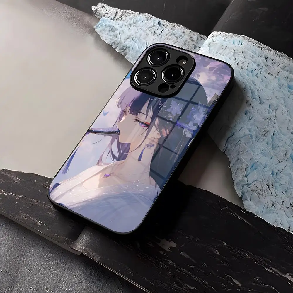 Чехол для телефона Genshin Impact Kiss Fan iPhone 15 13 14 16 12 11 Pro XS Max Plus Mini X XR SE2020 чехол из