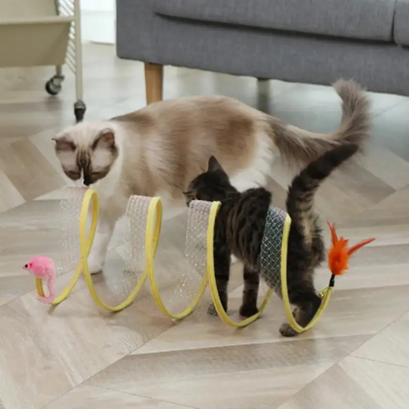 

Складная игрушка для кошек, интерактивный туннель для обучения котят и других домашних животных, скучно скучать, для щенков, котят, кроликов