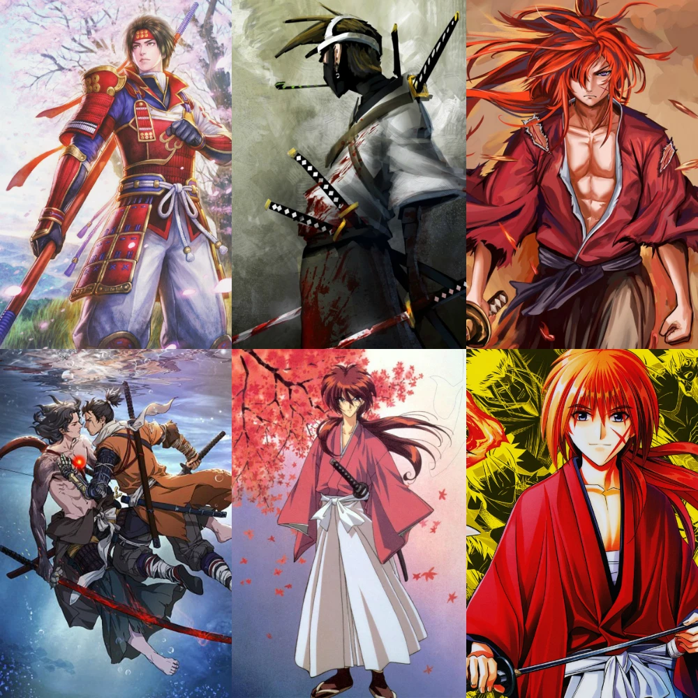

DIY Painting By Numbers Japanese samurai Acrylic Drawing Hand Painted Oil Painting Wall Art Picture Home Decoration Gift