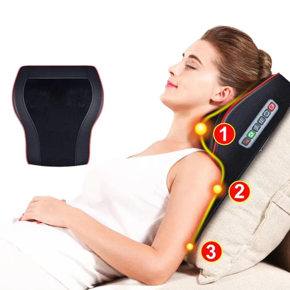 

Cervical Massage Pillow Lumbar Neck And Shoulder Electric Lumbar Multi-functional Intelligent Compress Pillow Hot Massage H4L2