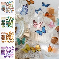 40pcsbag vintage butterfly stickers for notebooks pet journal diary jungle decoration album label collage scrapbooking paper