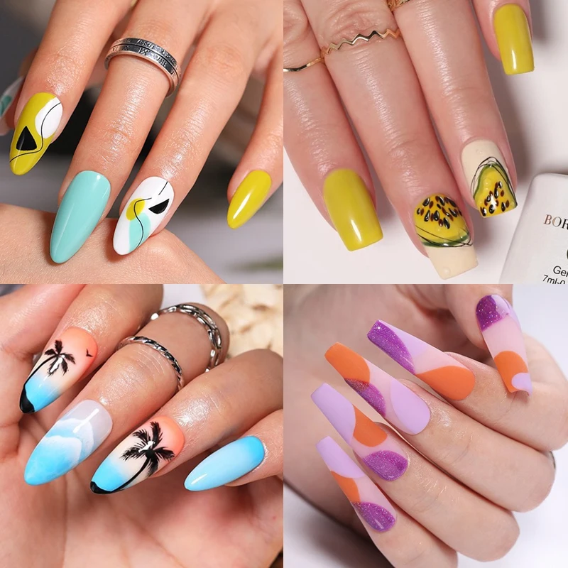 BORN PRETTY 7 мл Весенняя серия Гель-лаков для ногтей зеленый желтый синий Гель-лак