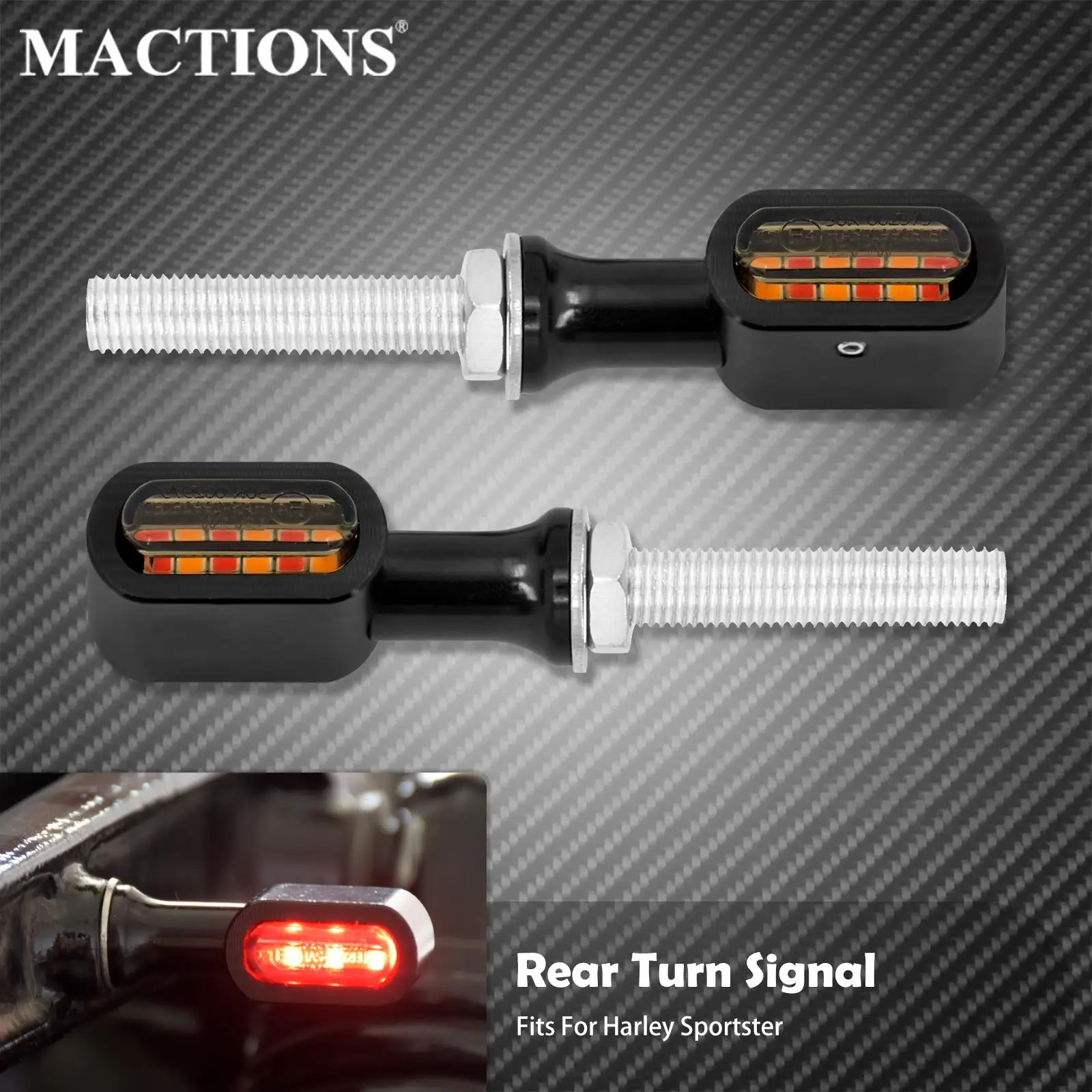Motorcycle E Mark LED Rear Mini Brake Turn Signal Light Indicator Run Lamp For Harley Spotster XL883 Touring Glide Dyna Softail