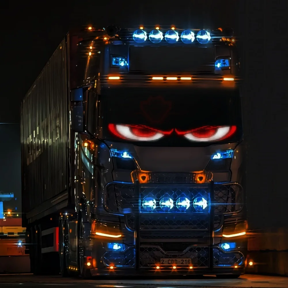 Светодиодный знак грузовика Око дьявола анимационная светодиодная матричная