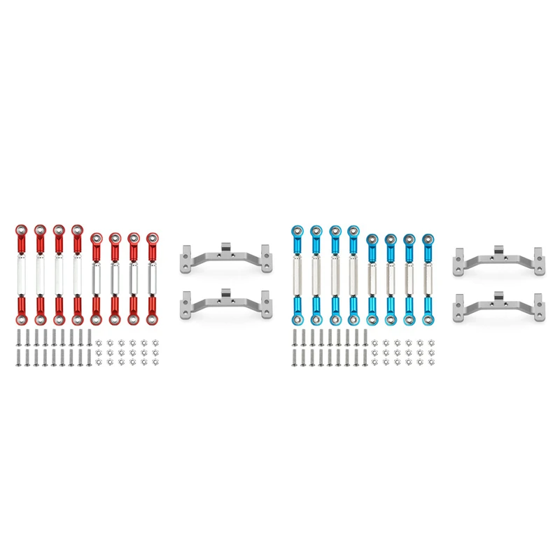

2 комплекта для MN D90 D91 D96 D99S MN99S MN90 1/12, металлический Тяговый стержень, рулевой Тяговый стержень, базовый комплект, синий и красный